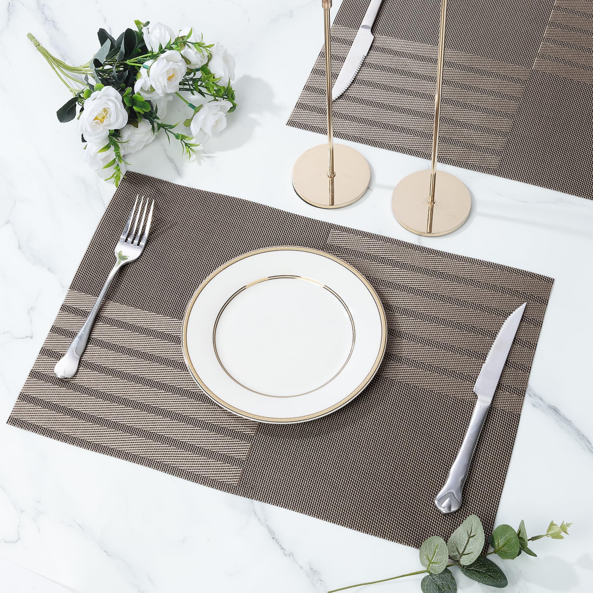 fanquare Placemats Set of 6, Washable Non-slip Heat Resistant Place Mat - Image 3