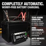 FORKODA NOCO GENIUS10EU, 10-Amp Fully Automatic Intelligent 6V/12V Charger, Trickle Charger, and Battery Desulfator with Temperature Compensation - 6
