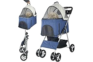 Foldable 3-in-1 Cat Stroller for Maximum Usability