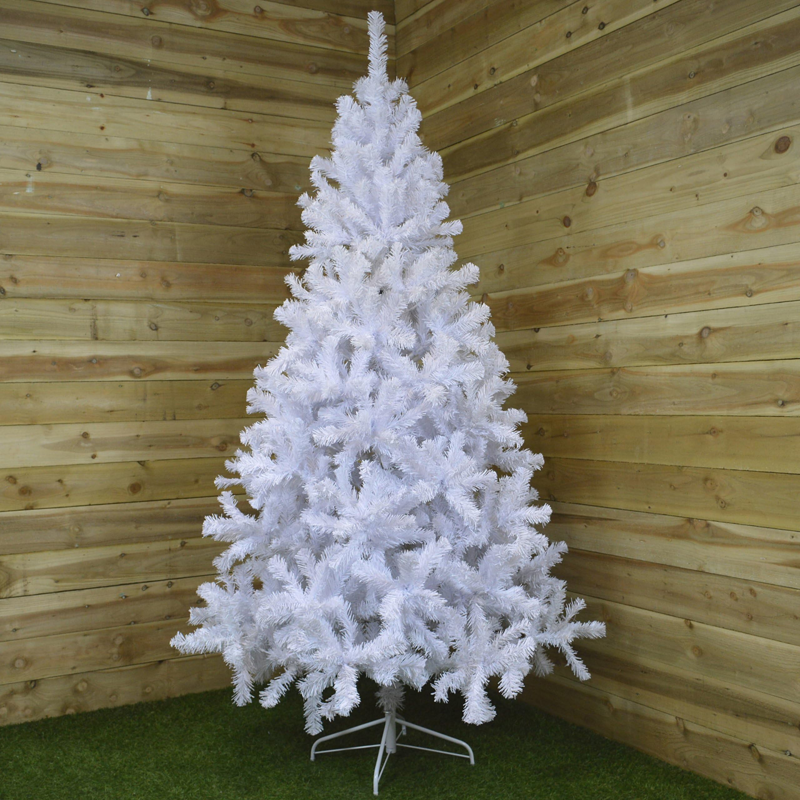 7ft (210cm) Imperial Pine Christmas Tree in White by Everlands