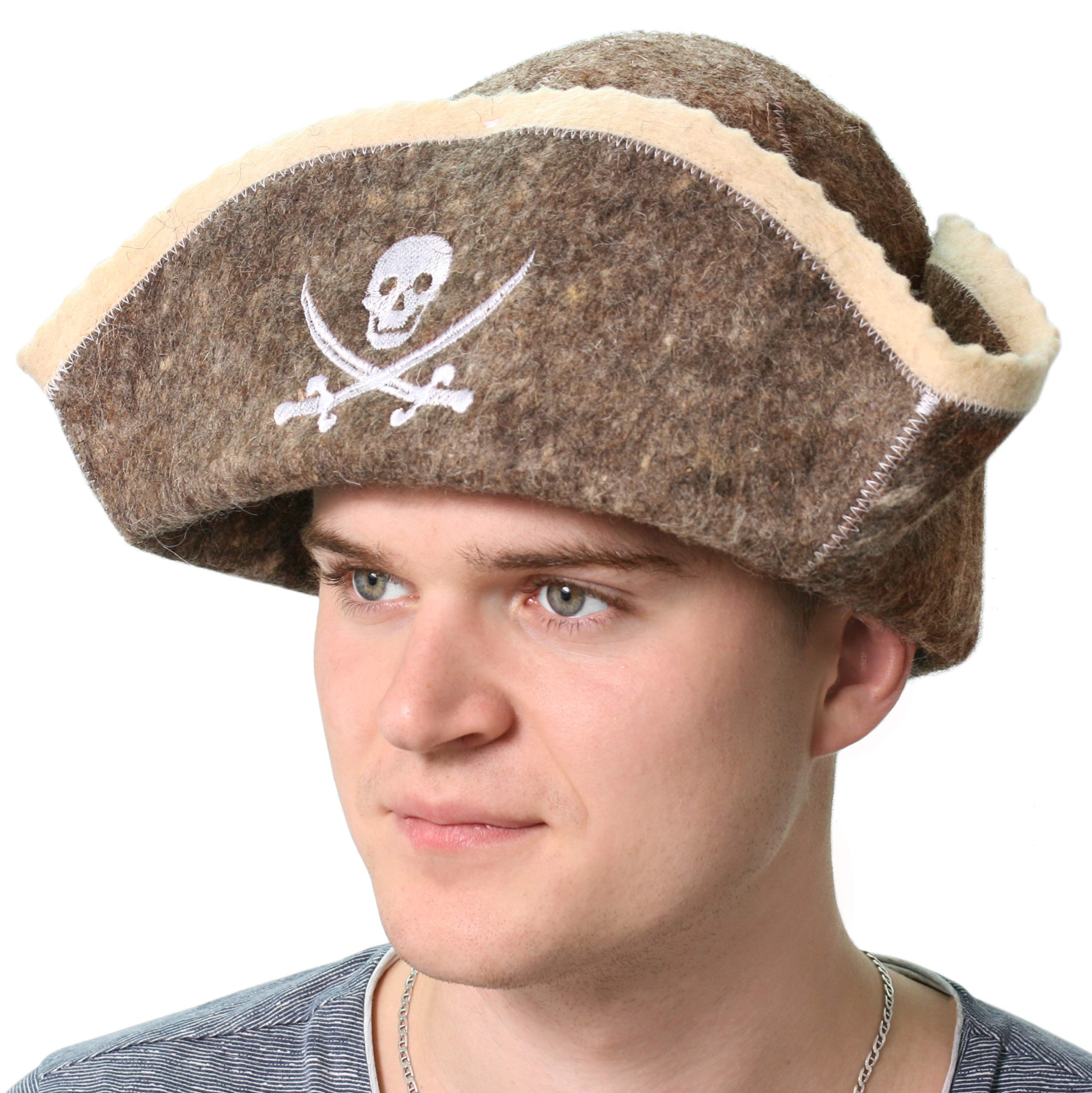 Amazon.com : Wool Sauna Hat for Men and Women Pirate Protect Hair