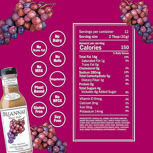 Miniatura 9 de Briannas vinagreta de vino rubor 12 onzas