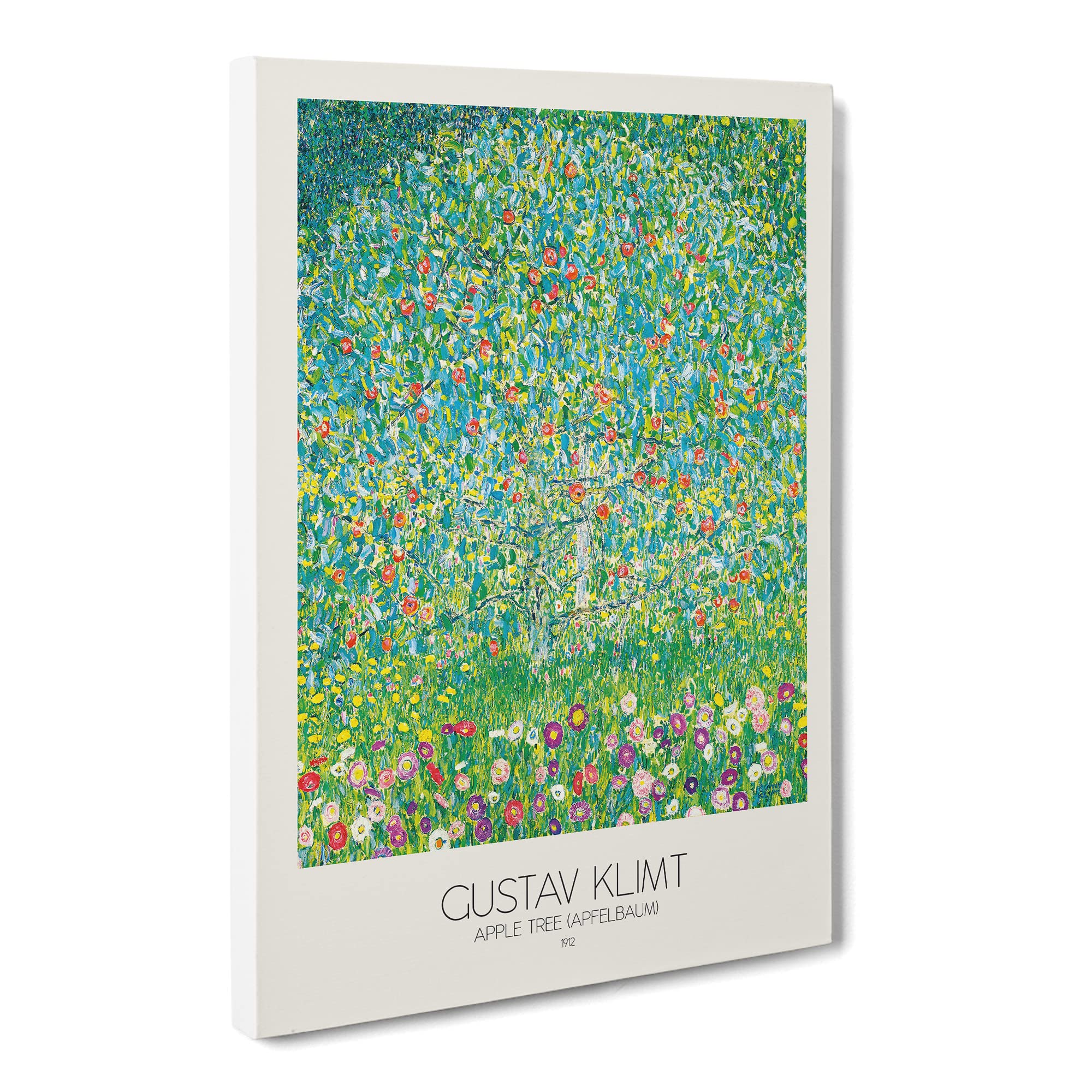 Apple Tree With Border By Gustav Klimt Canvas Print, Mixed, 25L x 50W cm
