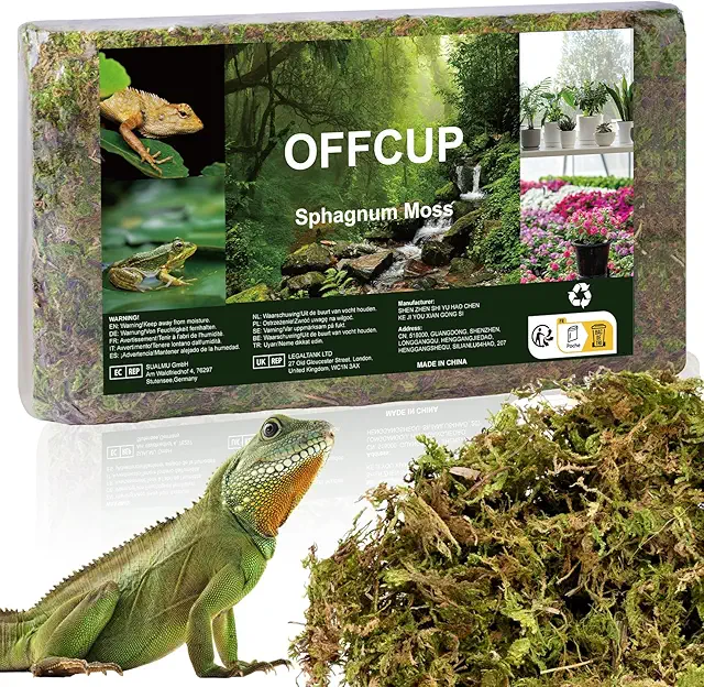 Musgo Natural OFFCUP 150g - Sustrato Premium para Terrarios de Reptiles y Roedores