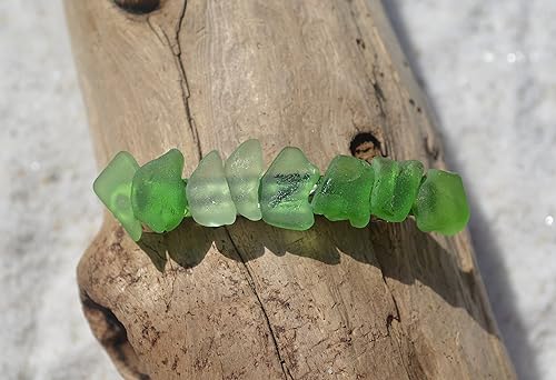 Miniatura 3 de Delicadas sombras de cristal de mar verde y aguamarina francés, pinza para el pelo, 2.362 in