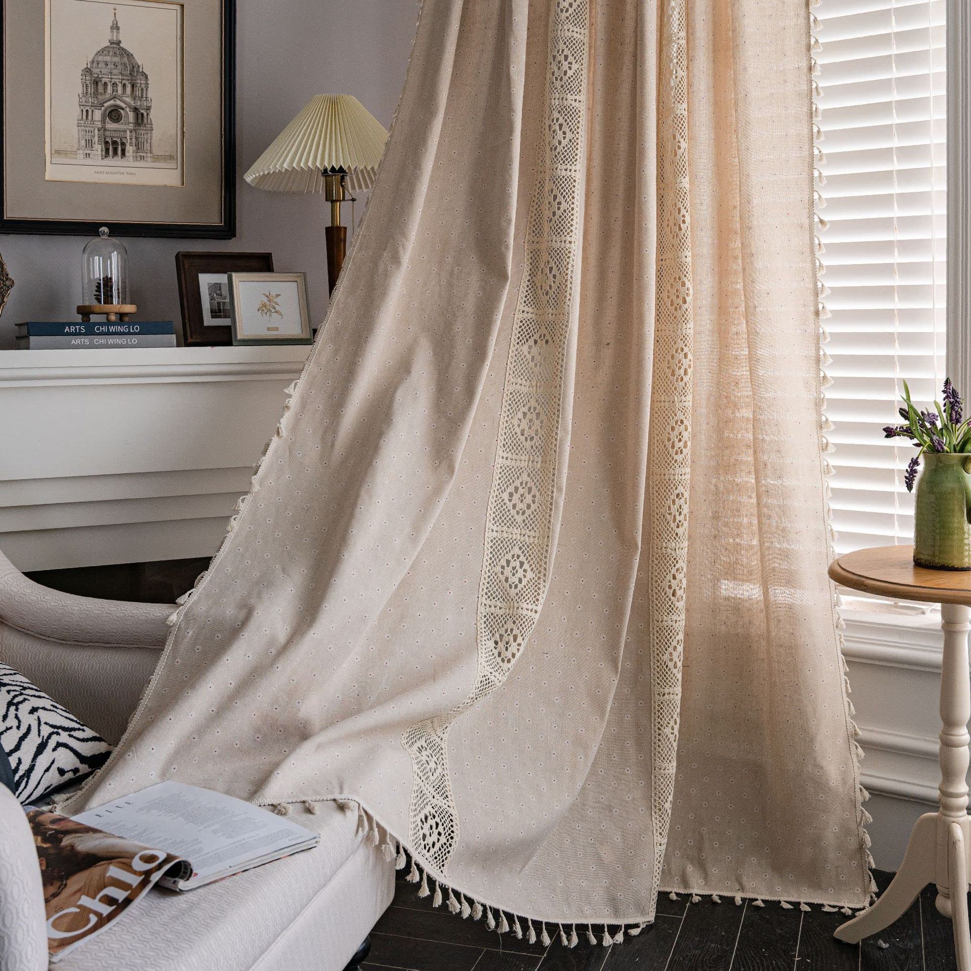 ベージュ リネン風カーテン 2枚セット ベージュ リネン風カーテン 2枚セット ベージュ リネン風カーテン 2枚