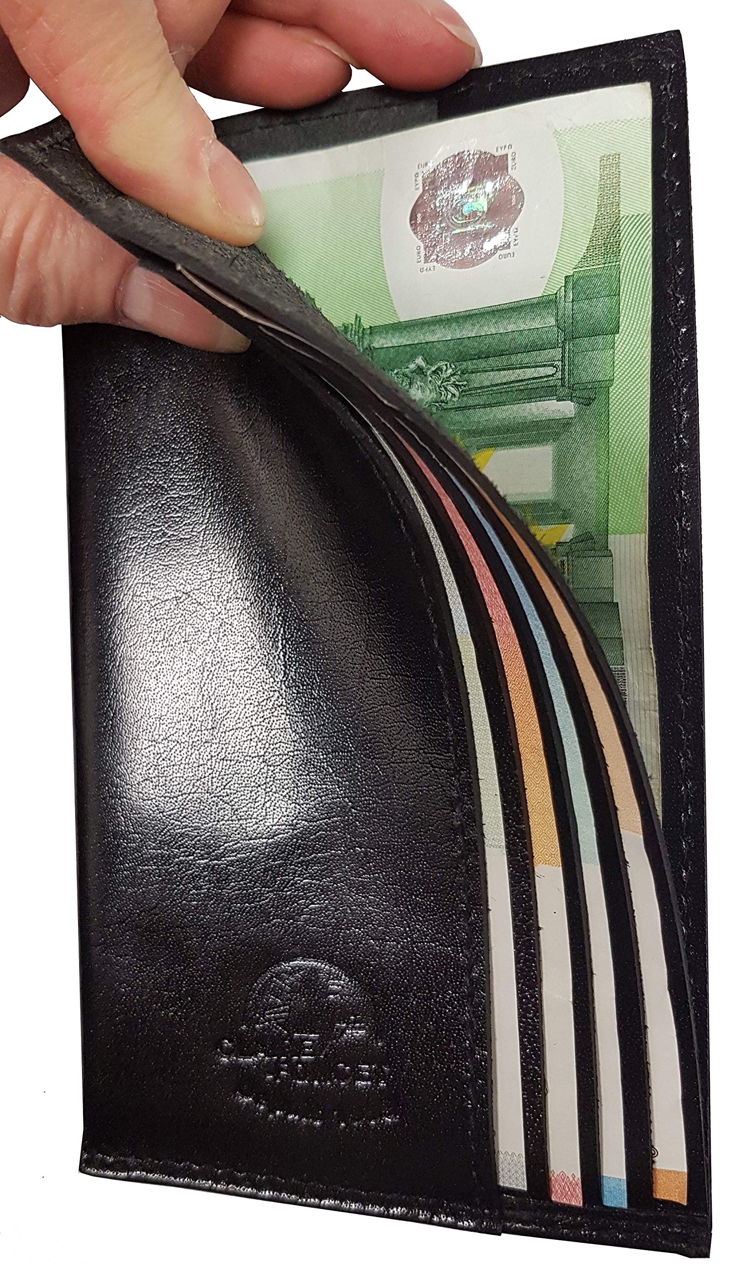 Portefeuille Serveur, Portefeuille Serveuse, Porte Billets en Véritable Cuir de Buffle Premium épais et Rigide Garçon de Café, Bar, Brasserie, Restaurants