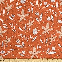 Vista 19 de Ambesonne Lattice Faux Suede Fabric by The Yard, Morocco Intricate Pattern Orient Influences, for Indoor Outdoor DIY Projects Upholstery, 2 Yards