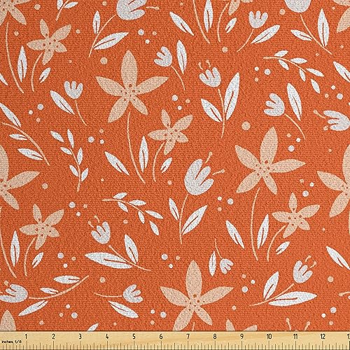 Miniatura 19 de Ambesonne Lattice Faux Suede Fabric by The Yard, Morocco Intricate Pattern Orient Influences, for Indoor Outdoor DIY Projects Upholstery, 2 Yards