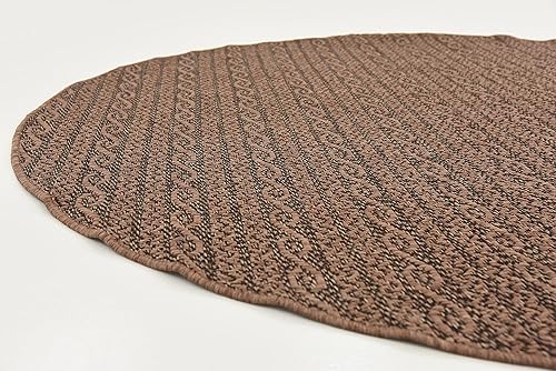 Miniatura 15 de Unique Loom - Alfombra colección de círculos abstractos, de transición para interiores y exteriores, beige, Polipropileno, CaféCarbón
