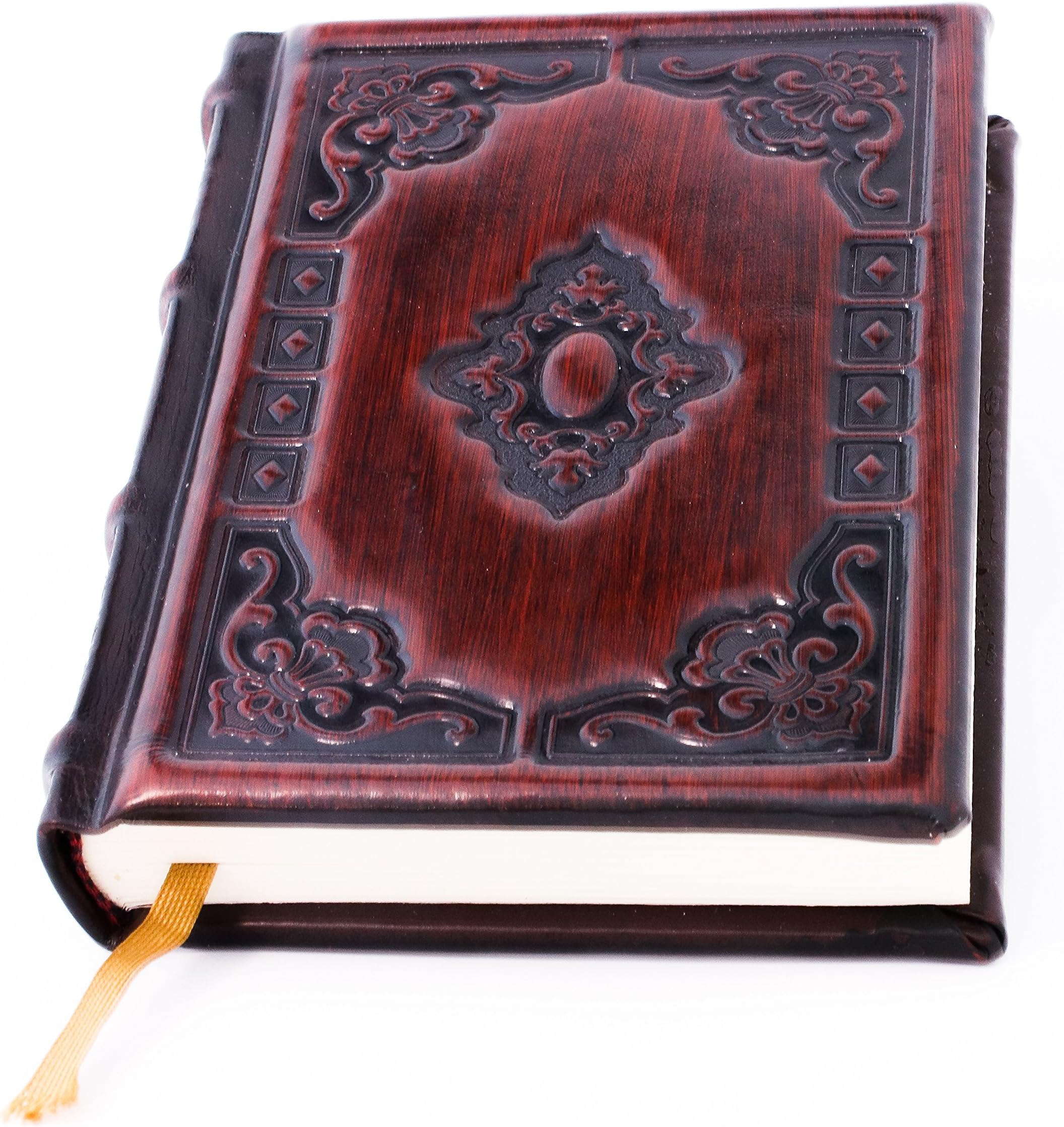 Luxury Leather Journal. Genuine Leather, Hard Cover, Handbound, Embossed with an Antique Look. Premium Thick Paper Writing Notebook and Travel Diary. Brown Wooden Look, 7 X 5 inches. by Primo Pelle