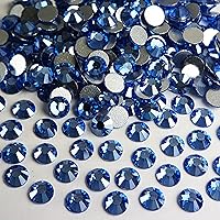 Vista 122 de Genie Crystal ss34 Red Glass Rhinestones 288 Pcs, 7.0 mm Big Light Siam Flatback Rhinestone, Diamond Cut Gems for Crafts, Face Mask, Makeup