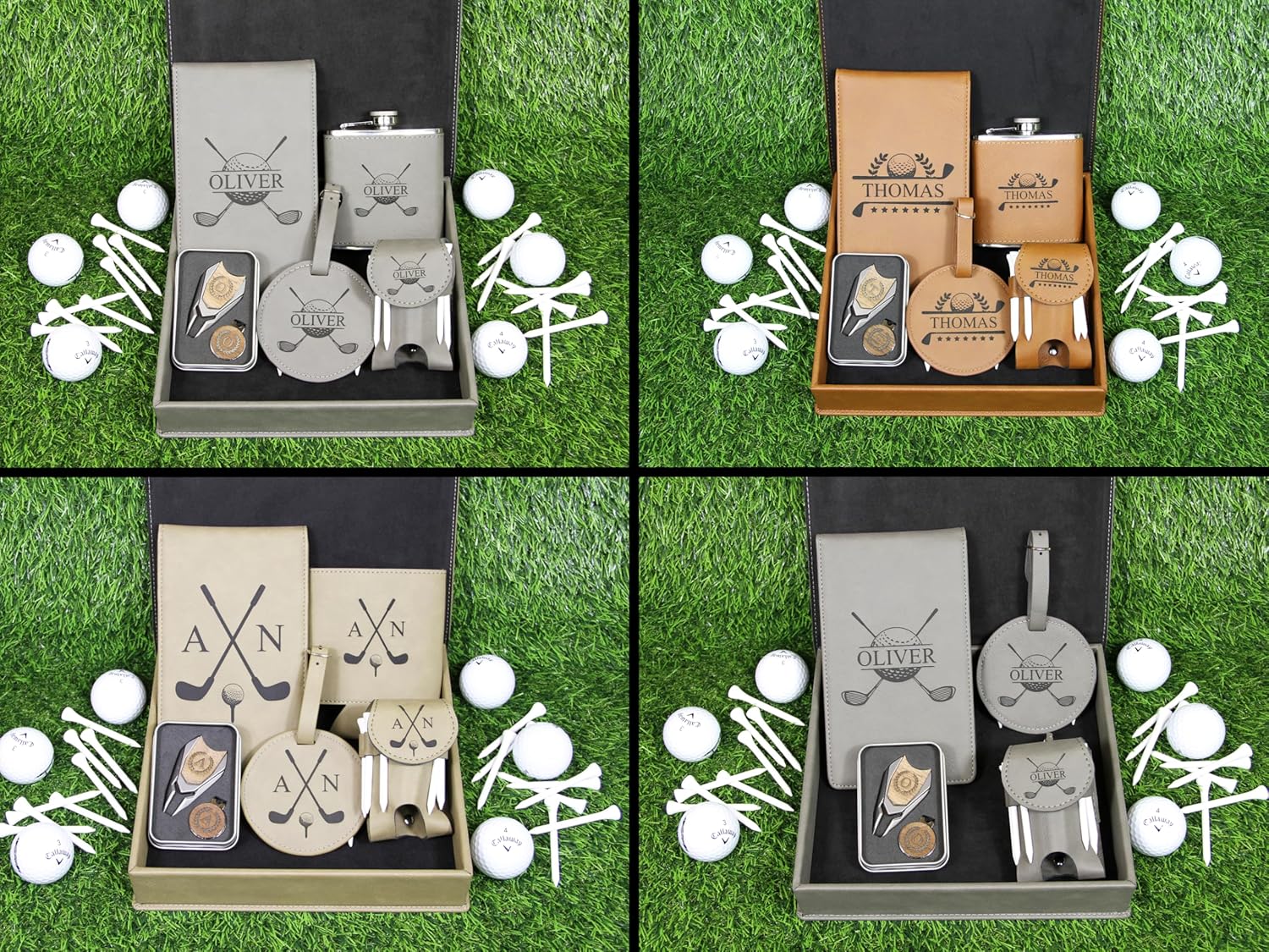 Personalized Boxed Golf Gift Set – Custom Engraved Bulk Golf Gift for High School and University Golf Teams, Senior Night, Banquets, Golf Tournament Gifts & Outings – 3 Colors