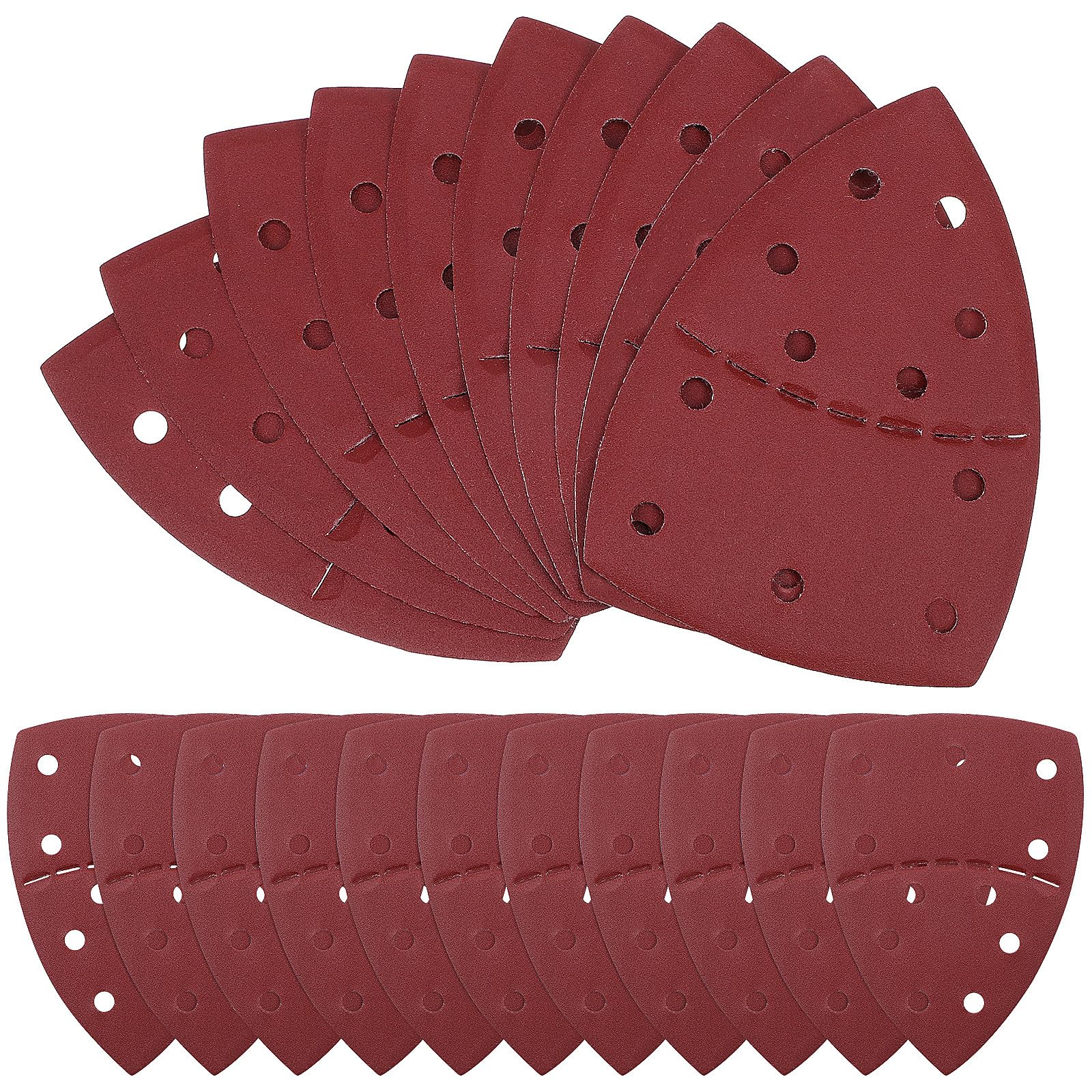 Papel de lija triangular grano 240 para lijadora de ratón madera metal 8