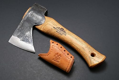 Vista 69 de Les Stroud - Protector de mango de hacha de cuero, collar (Wetterlings Bushman, marrón)