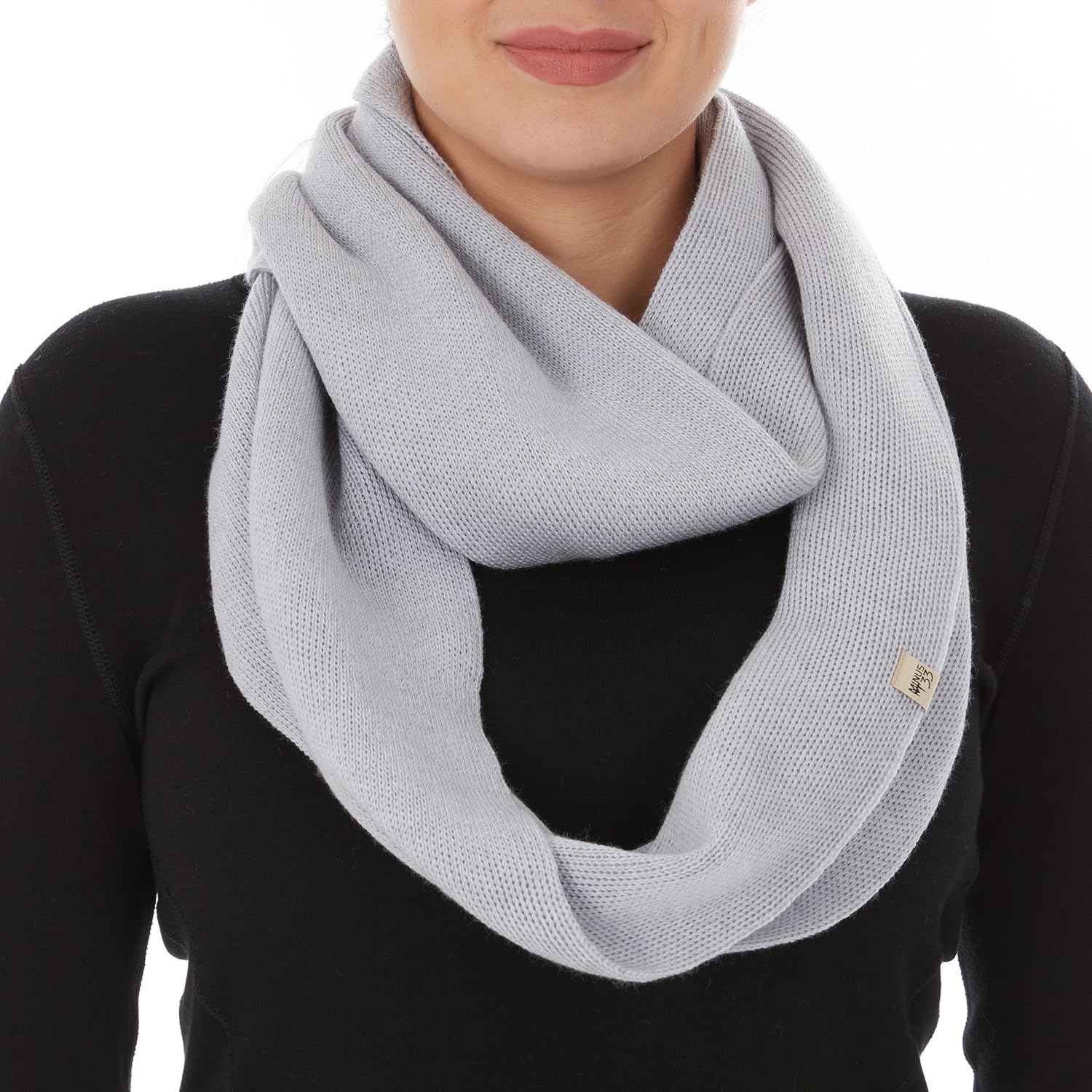 100% Merino Wool Everyday Knit Infinity Scarf - Winter Loop Scarf - Midweight Scarves for Women and Men - Image 2