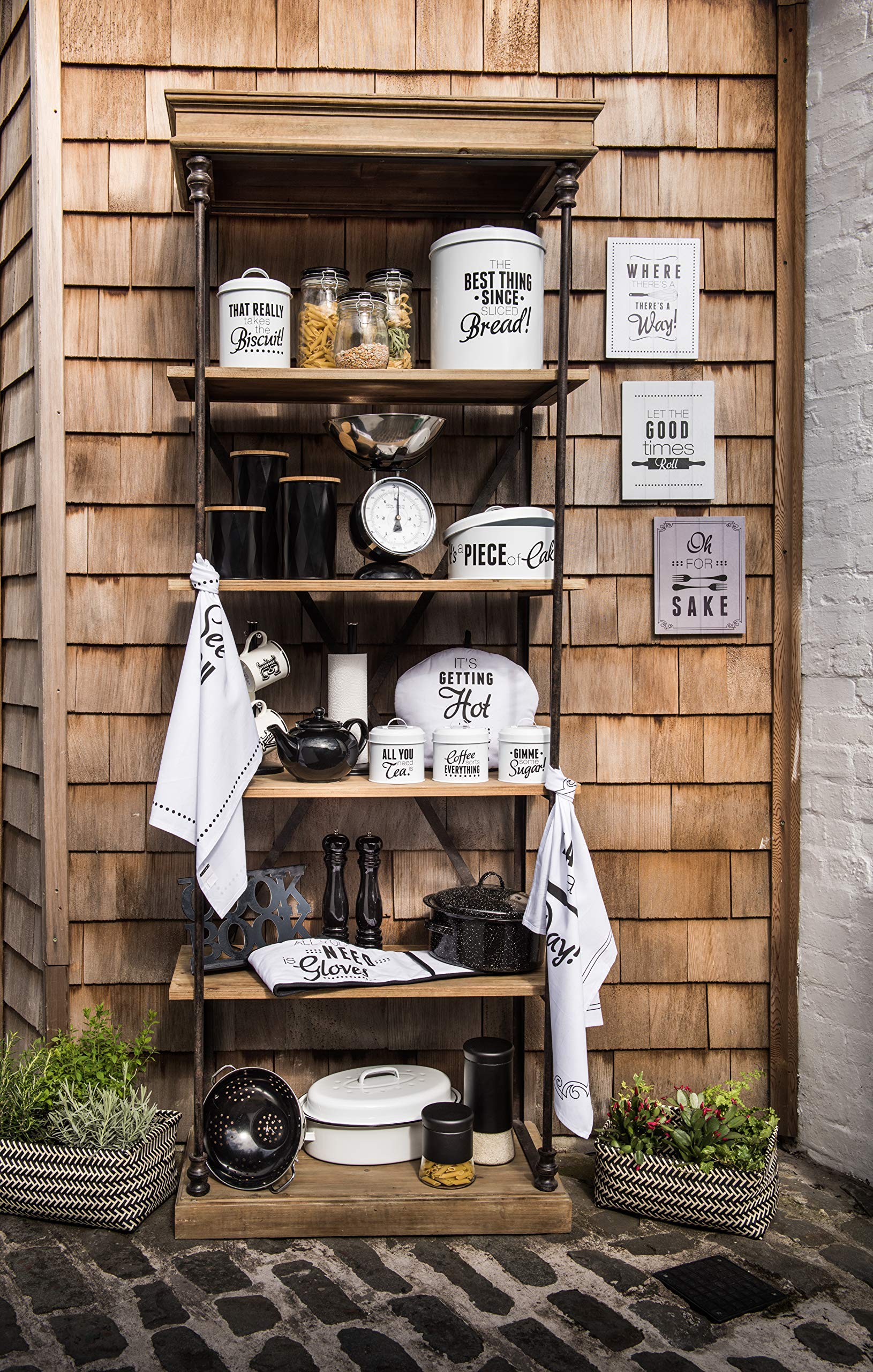 Premier Housewares 508459 6 Cup Mug Tree - Black, H31 x W14 x D14cm