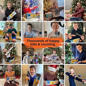 Toy Rocket Launcher for Kids: Best Outdoor Toys Slingshot Rockets Launchers Air Foam Rockets Games for Boys & Girls All Ages. Party Favor Easter Basket Stuffers & Great Gifts for Ages 8 9 10 11 & Up