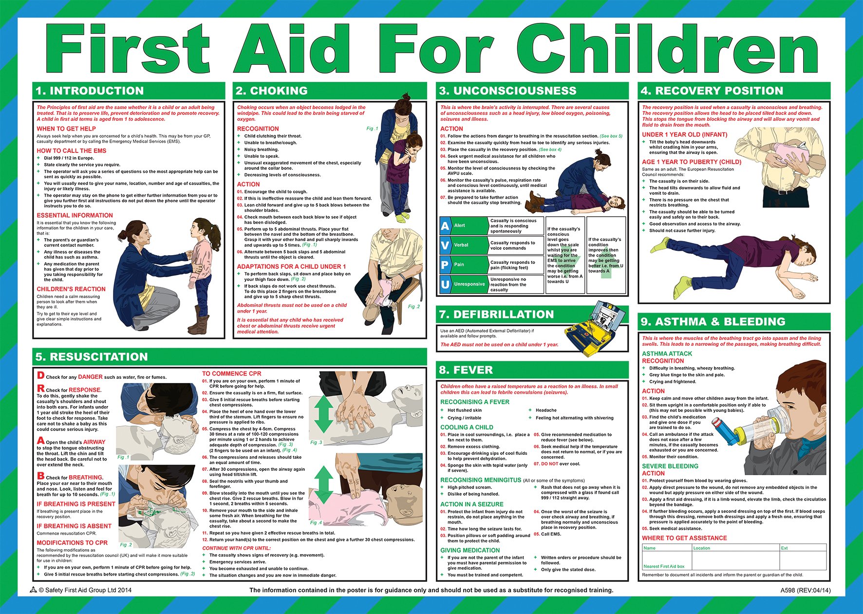 Buy Safety First Aid Laminated First Aid for Children Online at