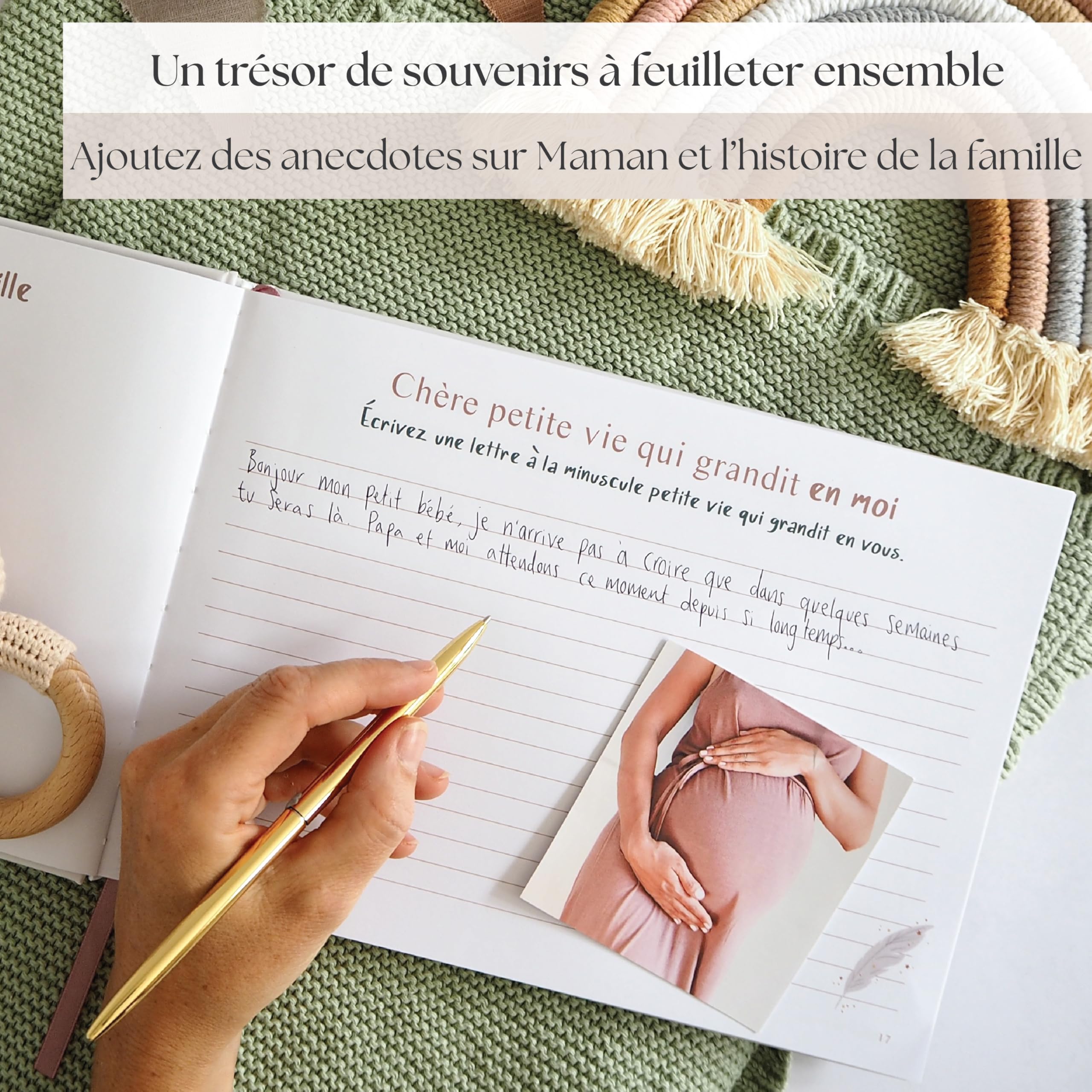 Journal de Grossesse à Offrir - Livre Grossesse de Luxe pour Futures Mamans – Carnet de Grossesse comprend Calendrier, Scrapbook, Check-list, Organisateur et Livre de Naissance Souvenirs (Animaux)