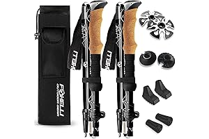 Foxelli Folding Trekking Poles: Ultimate Hiking Companion for Adventurers