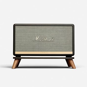 Walnut Speaker Stand for Marshall Acton III, Acrylic Desktop Speaker Riser Compatible with Marshall Acton 3