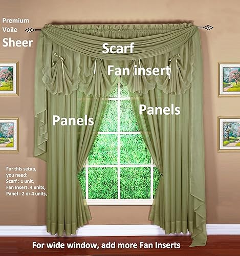 Vista 498 de Today's Curtain - Cortina Emelia de gasa original, panel de 84 pulgadas, negro, 60 pulgadas de ancho x 84 pulgadas de largo