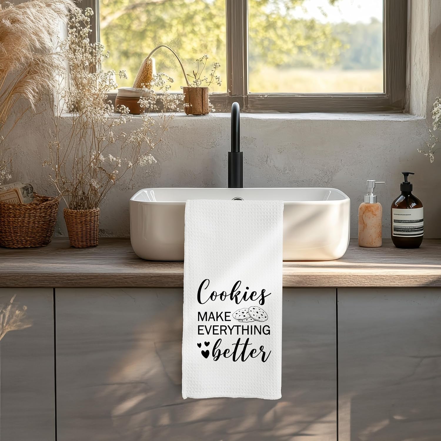 Funny Cookie Baker Kitchen Towels, Gifts for Cookie Bakers, Tea Towels for Baking, Baking Lover Gifts Decorative Dish Hand Towel for Kitchen, 16x24 Inch - Image 3