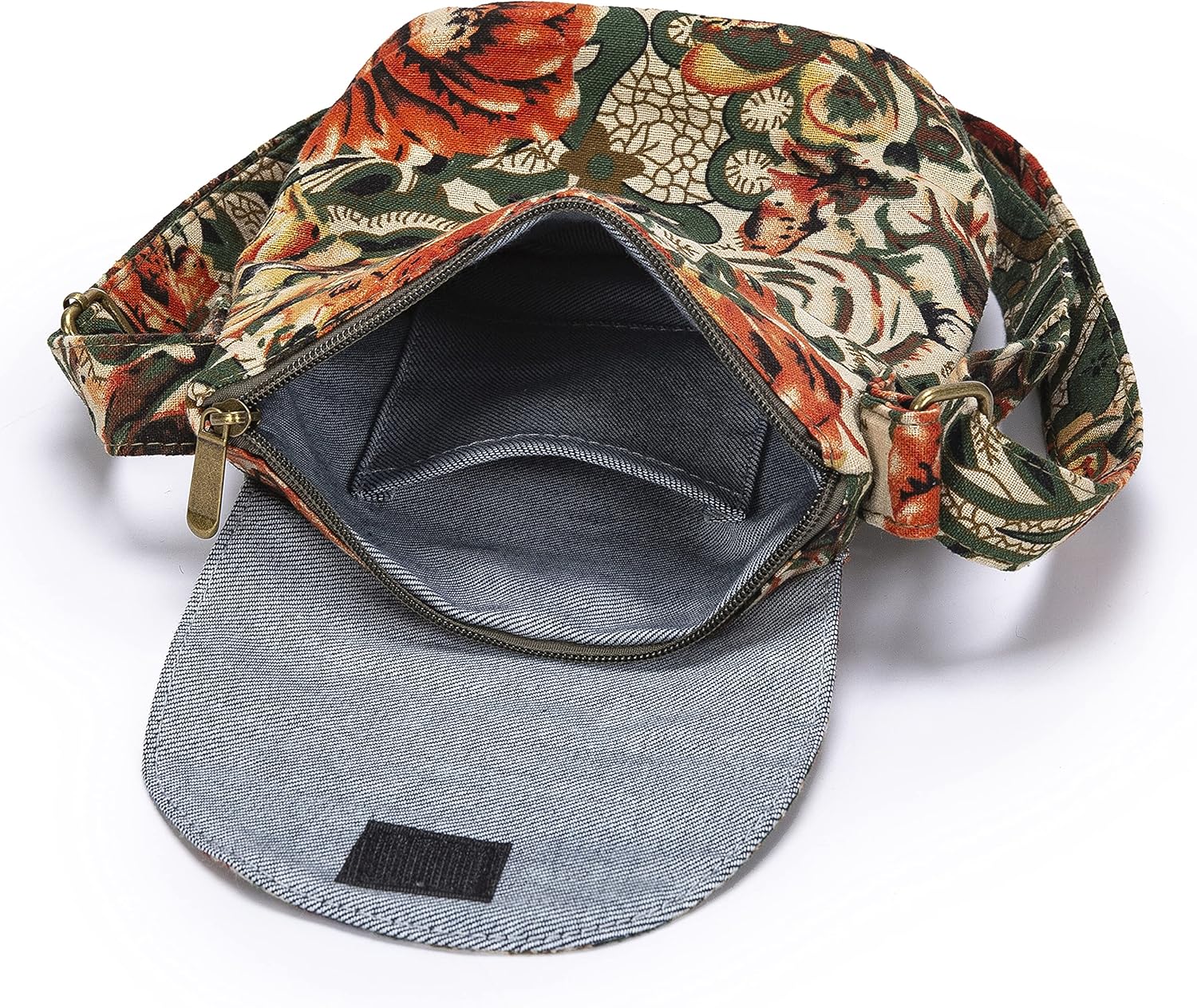 OPQRSTU Women's Retro Small Size Canvas Shoulder Bag Hippie Boho Crossbody Handbag - Image 7