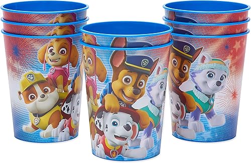 Miniatura 2 de American Greetings Paw Patrol Patriotic Party Supplies, vasos de plástico para estadio (8 unidades)