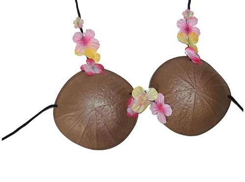 LP Divertissements Soutien Gorge Noix de Coco avec Fleurs Plastique