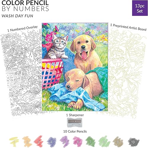 Miniatura 3 de Royal Brush - Lápiz de color por números, 8.75 x 11.75 pulgadas, diversión de día de lavado, multicolor