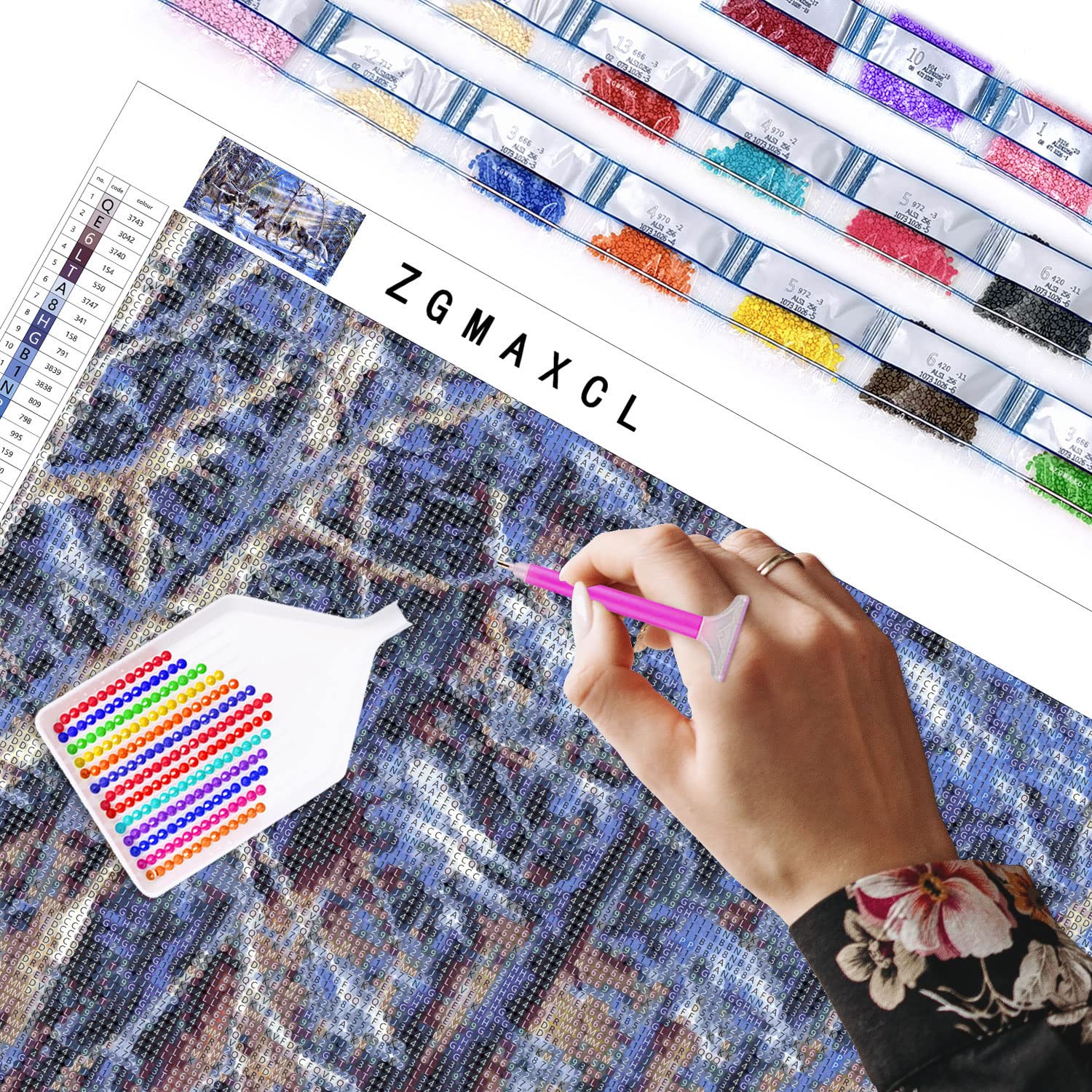 ダイヤモンドアート Amazon.co.jp: ZGMAXCL DIY 5D ダイヤモンドアート 全面貼り付けタイプ
