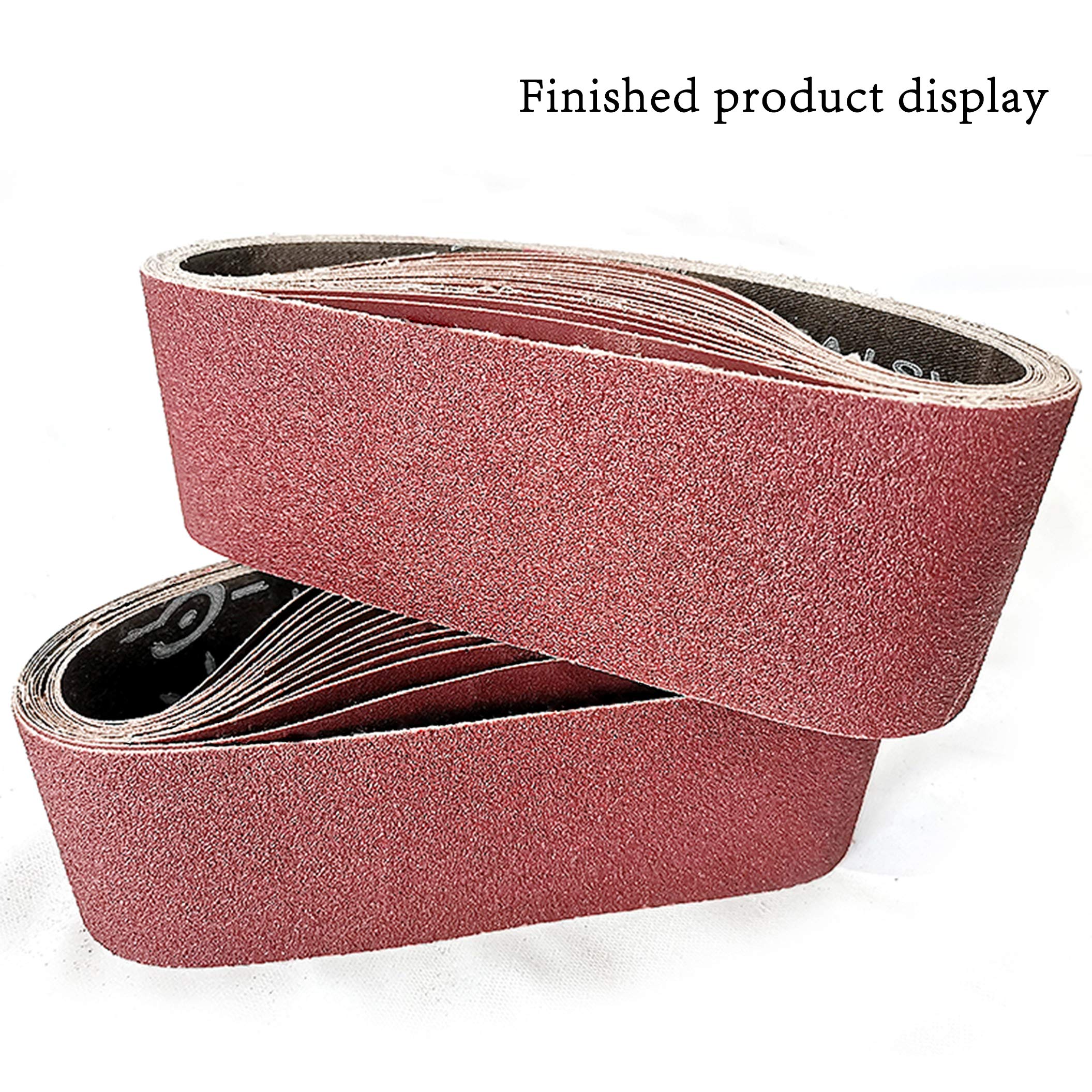 15 Nastri Abrasivi 75x510mm - Grana Mista 80/120/150/240/400 Per Levigatrici - Foto 2