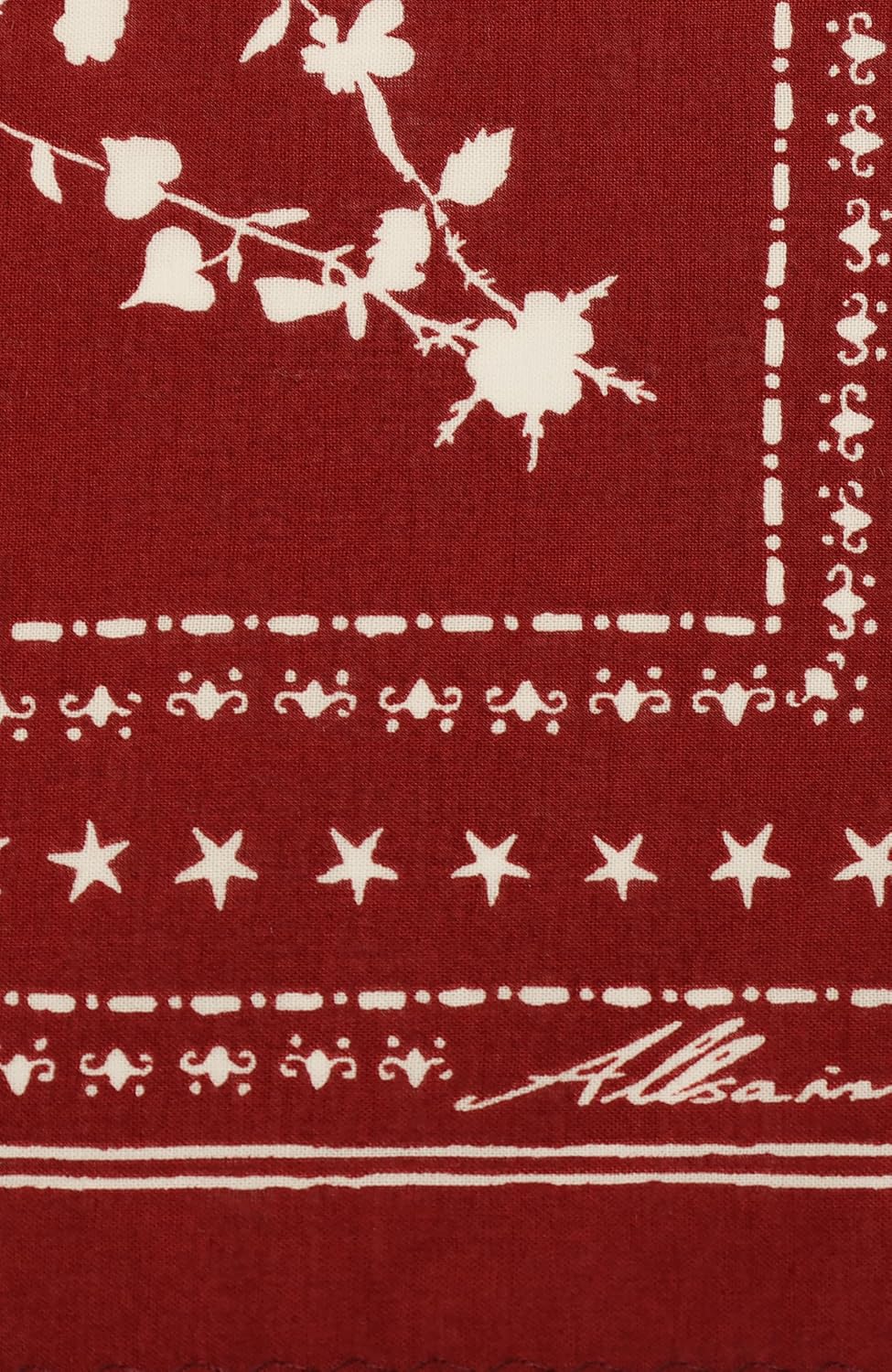 AllSaints Mens Fleur De Lis Cotton Bandana, Stylish & Lightweight Fashion Accessory