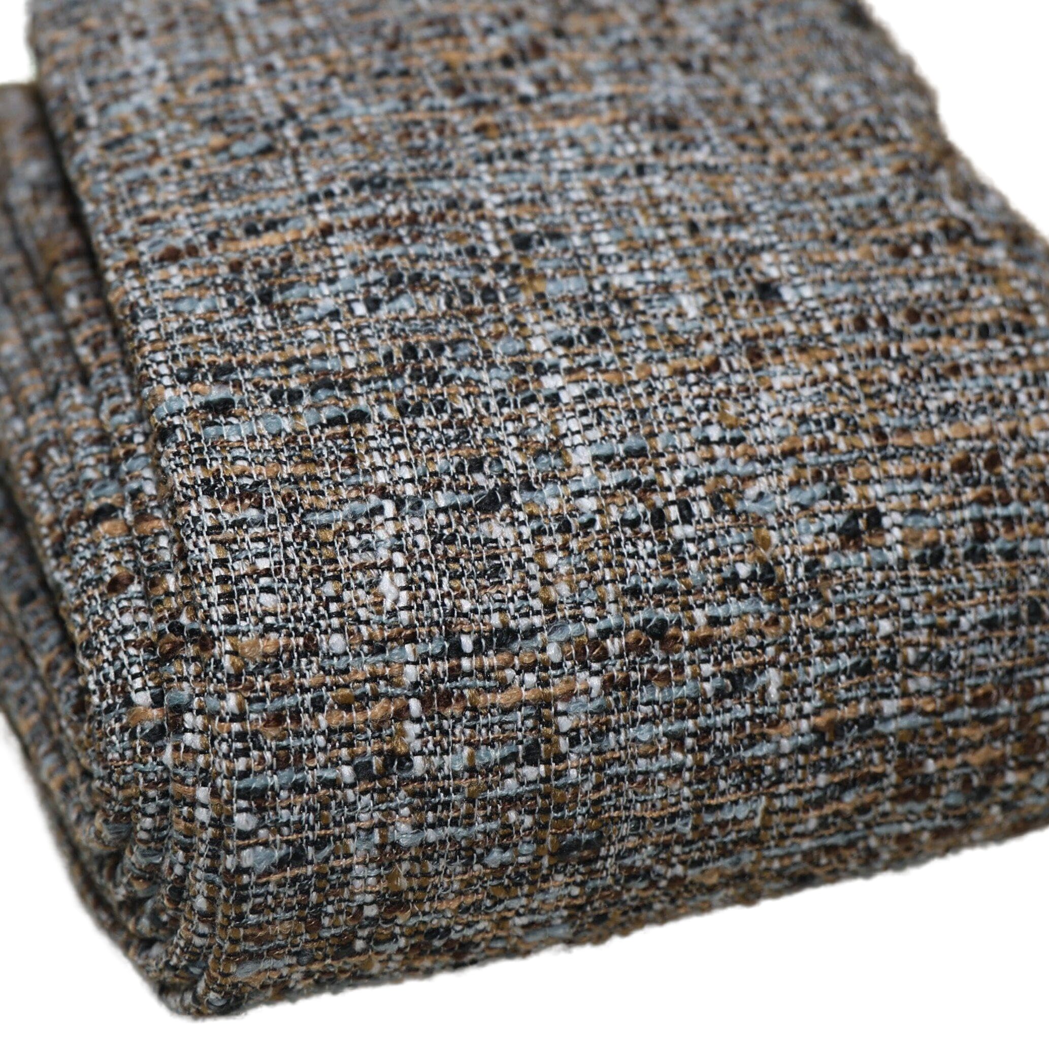 TinaKim Upholstery Fabric, Faux Linen Type Cloth Material, for Chair Sofa Couth Reupholster (Brown, 2 Yard)