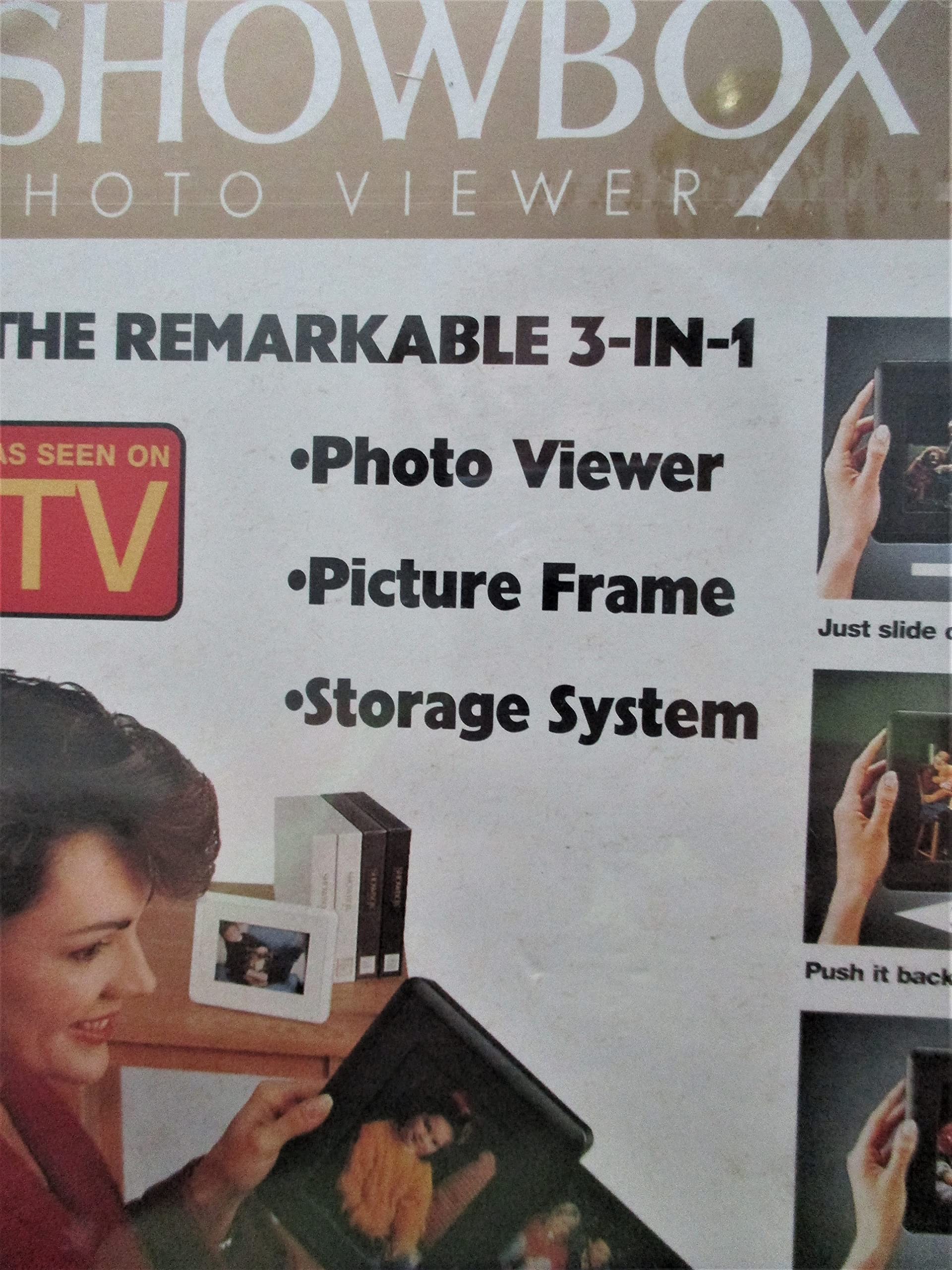 Visionneuse Showbox pour 40 photos de 8,9 x 12,7 cm en plastique rigide noir