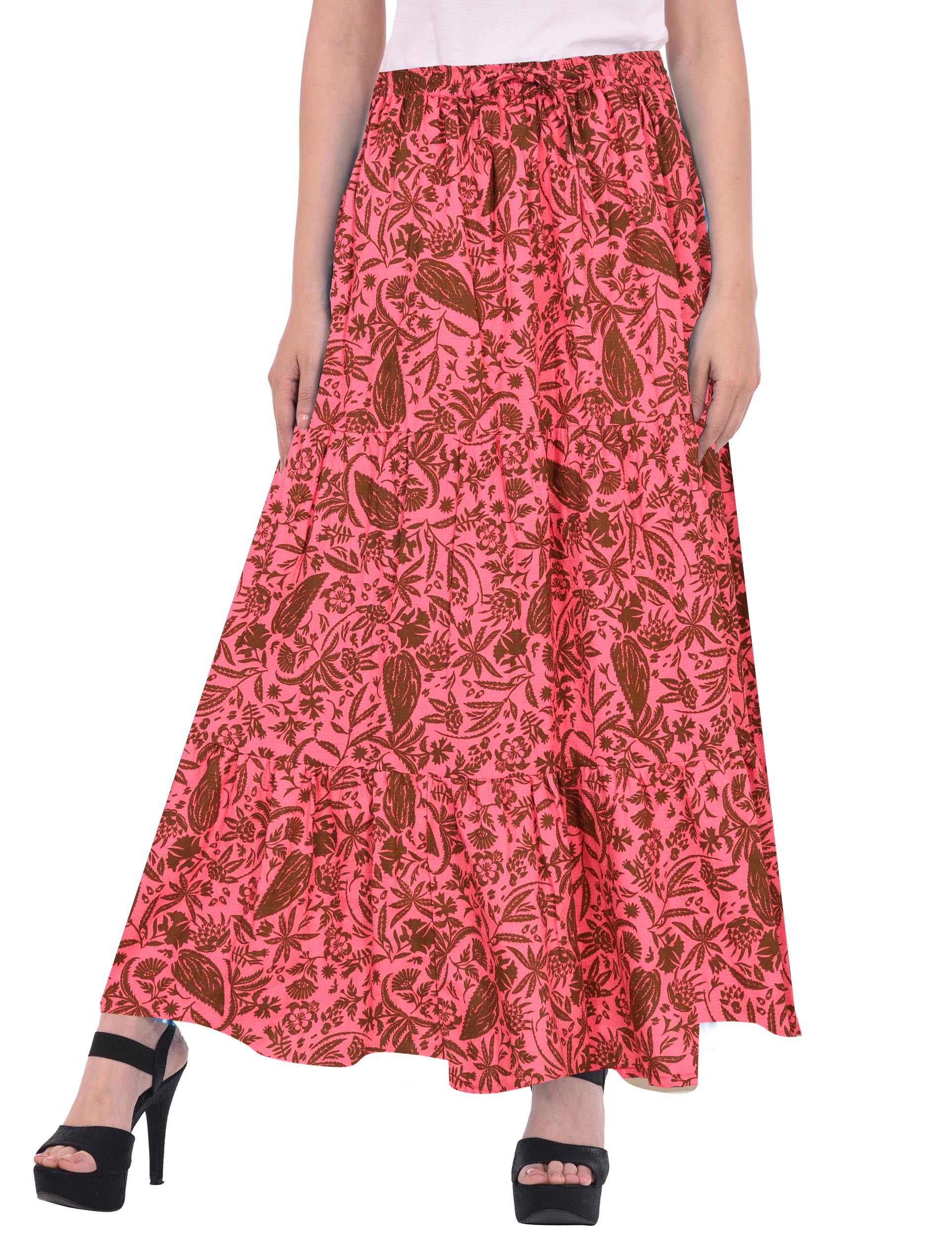 cotton breeze Women's Regular Fit Printed Cotton A-line Skirt-picture-43