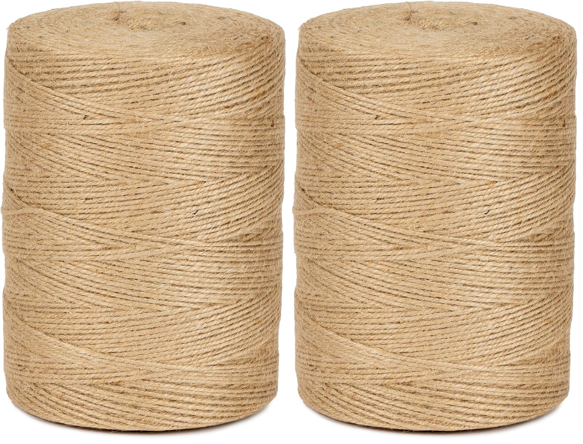 Ficelle jute naturel 2mm lot de 2 bobines pour attacher et suspendre