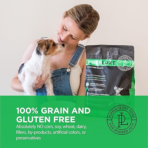 Miniatura 9 de PURELUXE Alimento para perros sin granos y gluten, pavo, guisantes partidos y salmón Elite Nutrition, para perros de raza pequeña en todas las