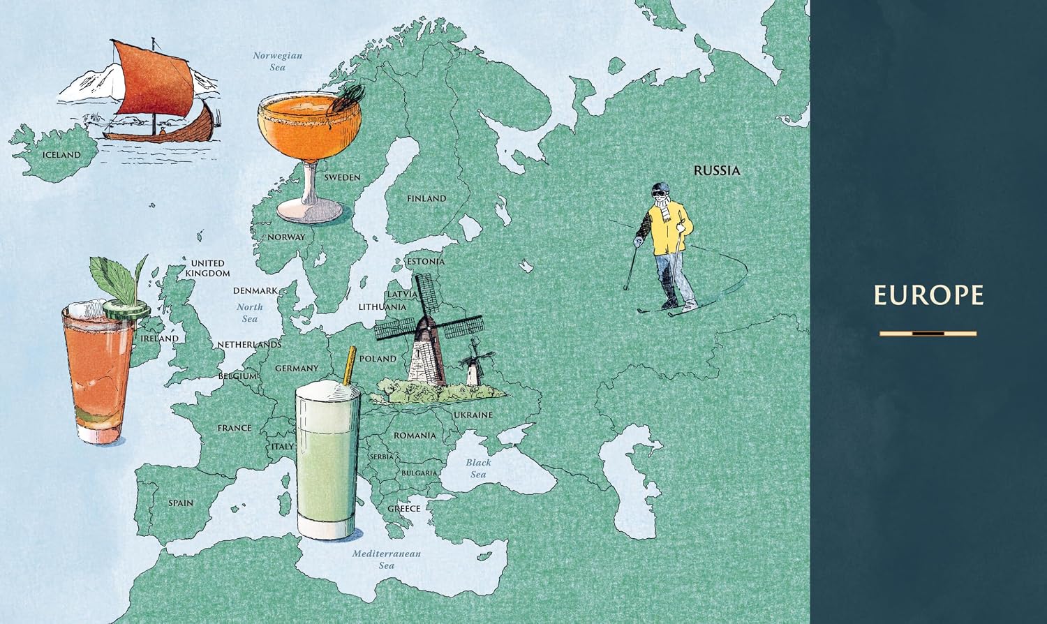 The Cocktail Atlas: Around the World in 200+ Drinks - A Cocktail Book