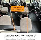Motorhome Door Security Bar with Steering Wheel Lock – Heavy-Duty Steel Anti-Theft for Fiat Ducato, Peugeot Boxer, Citroën Jumper, VW T5/T6, Mercedes Sprinter – Adjustable 150–180 cm, with Storage Bag - 4