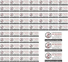 50 Jehovah's Witness No Blood Stickers - JW Meeting Accessories & Ministry Supplies - Gifts for JW.org Pioneer Convention
