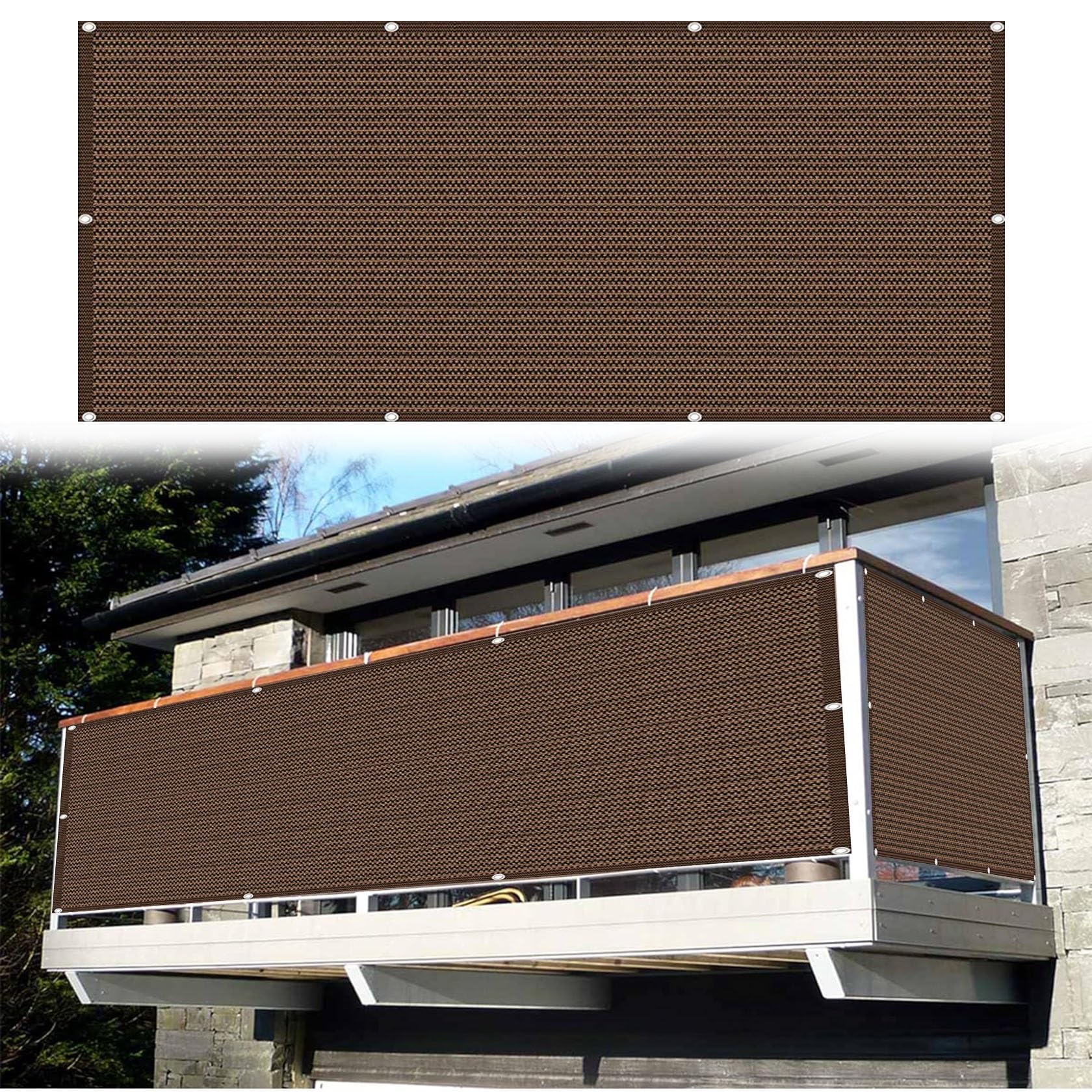 Brise-vue avec trous pour aménager un coin détente sur le balcon