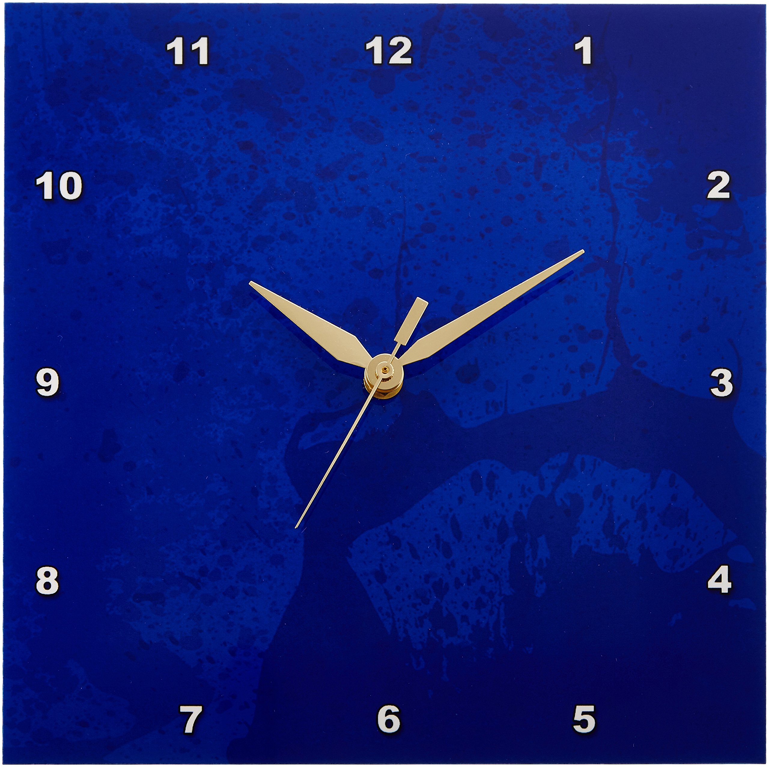Photo 1 of 3dRose DPP_15472_1 Abstract Blue Splatter-Wall Clock, 10 by 10-Inch 10x10 Wall Clock