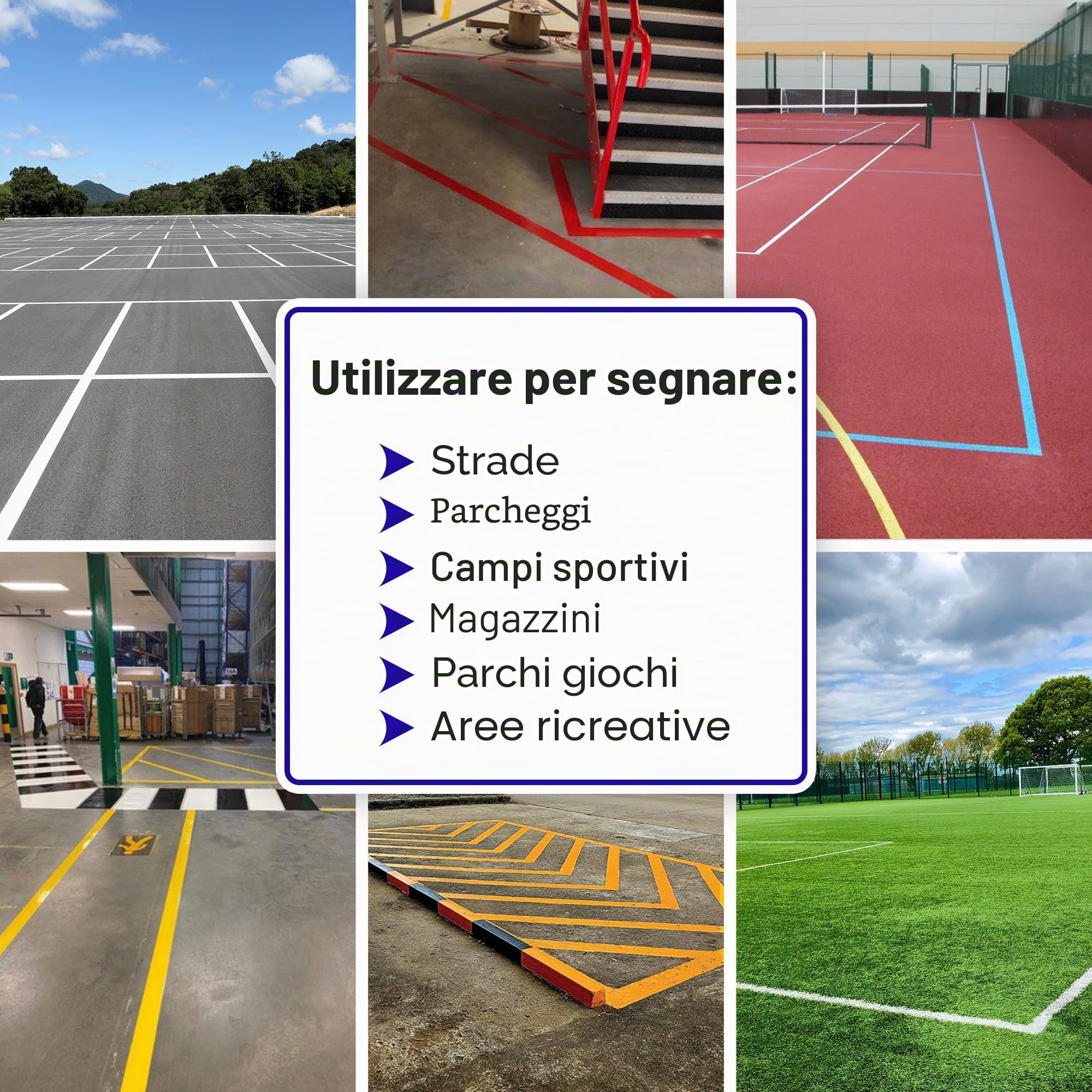 Aerosol Solutions Linemarker Spray Traccialinee Bianco 750 ml, vernice per marcatura a terra per strade, parcheggi, magazzini e campi sportivi, asciugatura rapida (confezione da 6)