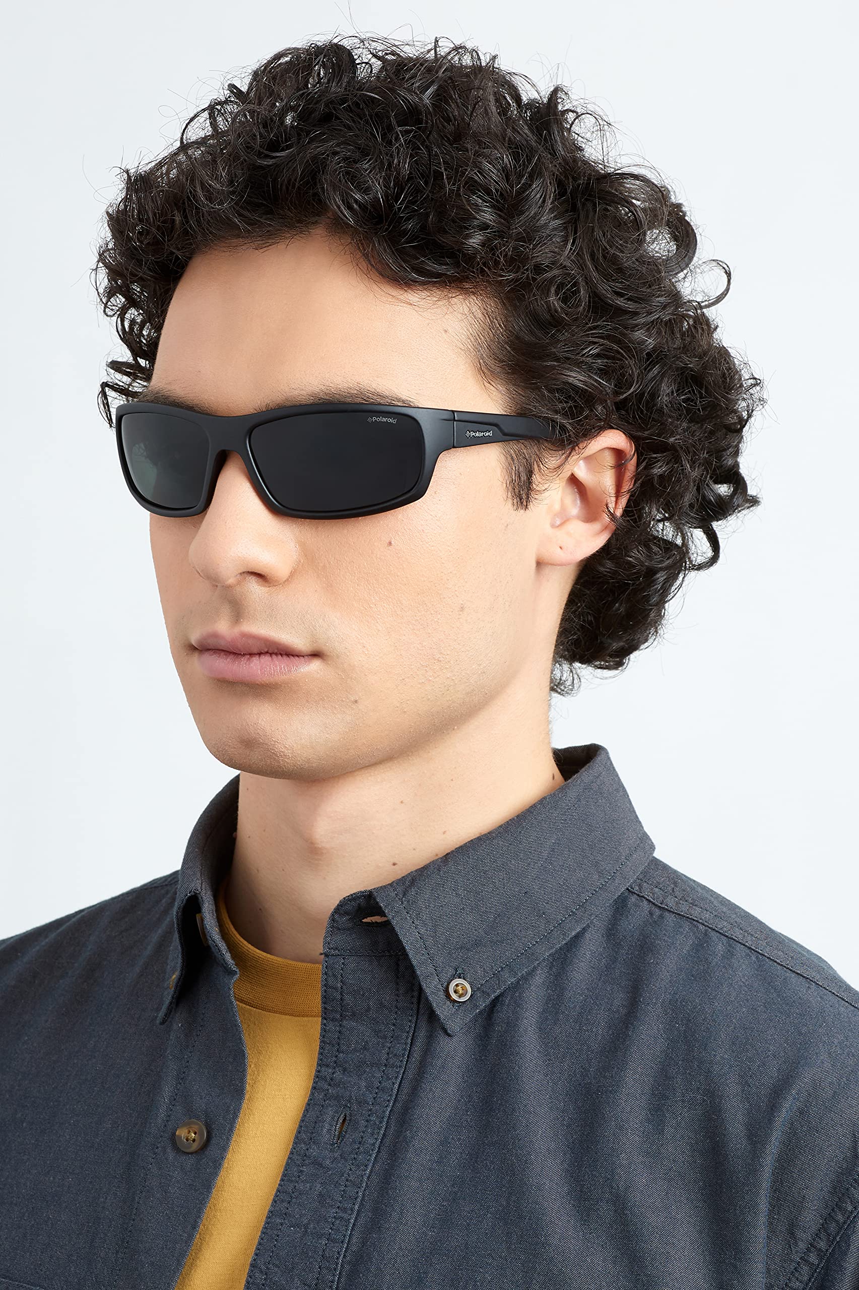 Polaroid Men's P8411 Rc 9ca Sunglasses, Black/Green Polarized, 63 UK