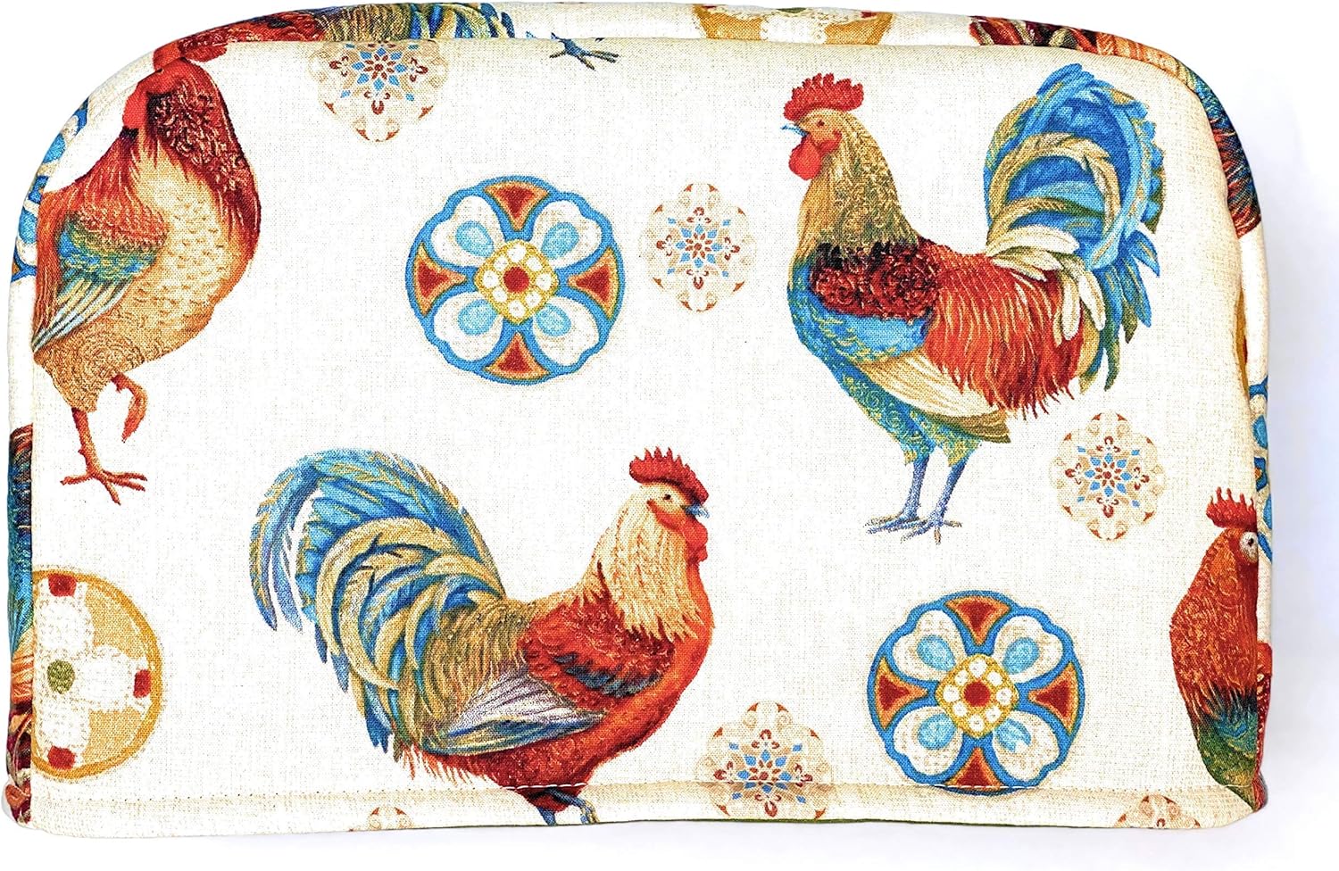 2 Slice Slot Barnyard Farm Country Roosters on Cream Reversible Toaster Kitchen Appliance Dust Cover Cozy 11.5(l) x 7.5(h) x 5.5(w)