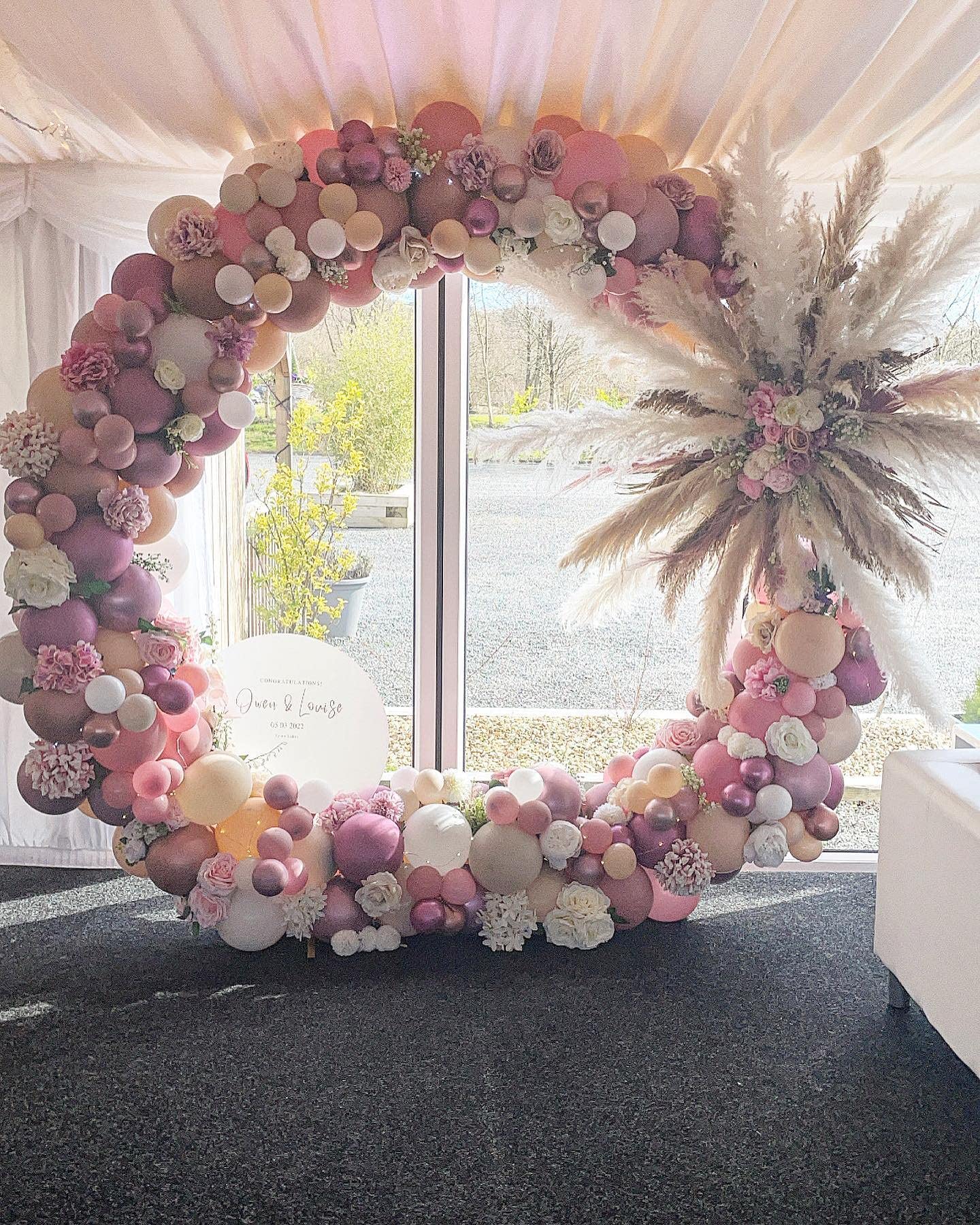 Kit de Arco de Globo Redondo, 2M Soporte Metálico Dorado, Marco Para Telón de Fondo de Boda, Decoración de Fiesta de Graduación
