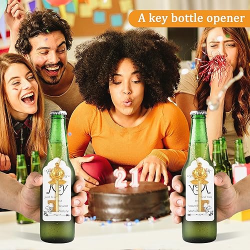 Miniatura 4 de Aokbean 100 juegos de llaves en forma de flor de rosa, regalos de boda, regalo para invitados, llave de esqueleto a granel, abridor de botellas con